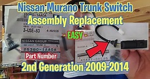 2009-2014 Nissan Murano Trunk Switch Assembly Replacement 25380-1AA0A Part Number