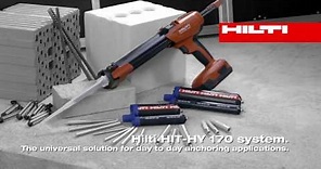 INTRODUCING the Hilti HIT-HY 170 chemical anchor for concrete and masonry