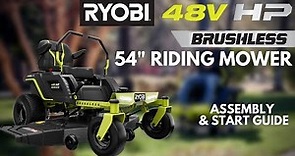 How-To: RYOBI 48V HP Brushless 54 Electric Riding Mower Assembly Guide
