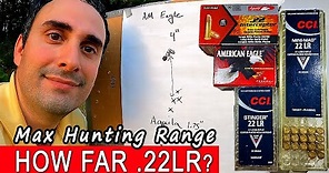 How Far Can You Hunt With A 22LR? | Bullet Drop Test