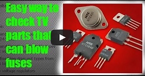How to check fuses, diodes, transistors, voltage regulators