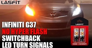 NEW Switchback LED turn signals Infiniti G37-Easy Install & No Hyper Flash