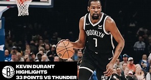Kevin Durant Highlights | 33 Points vs. Oklahoma City Thunder