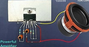 Powerful Amplifier TDA7294 IC // Very Simple Heavy Bass Amplifier