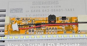 6AV6642-0BA01-1AX1, part 1 of 2, How to Install LED Backlight