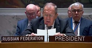 WATCH: Russian Foreign Minister Lavrov attends U.N. Security Council meeting on peace