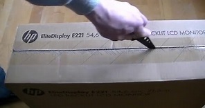 HP EliteDisplay E221 LED Backlit LCD Monitor Unboxing