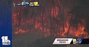 SkyTeam 11 shows extent of massive brush fire