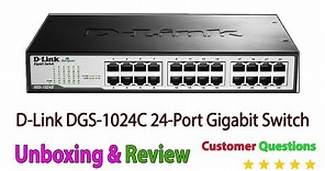 d-link dgs-1024c 24-port gigabit switch Unboxing | Review
