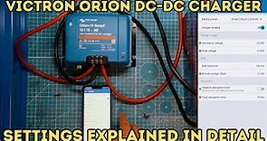 Victron Orion-Tr Smart DC-DC Charger settings explained in detail
