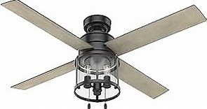 Hunter Fan Company 50269 Astwood Indoor Ceiling Fan with LED Light and Pull Chain Control, 52 , Matte Black Finish