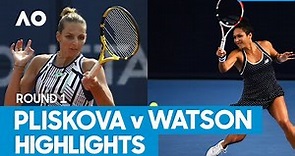 Kristyna Pliskova vs Heather Watson Match Highlights (1R) | Australian Open 2021
