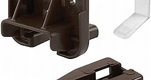Prime-Line R 7321 Drawer Track Guide and Glides - Replacement Furniture Parts for Dressers, Hutches and Nightstand Drawer Systems, Brown (1 Set)