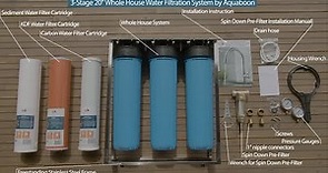 How to Install a 3-Stage 20 Whole House Filtration System by Aquaboon