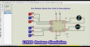 L293D Motor Driver IC Proteus Simulation