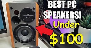 Edifier R1280T Unboxing Review + Sound Level Test | BEST $100 PC SPEAKERS