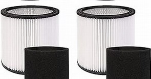 90304 Replacement HEPA Cartridge Filters with Lid, Compatible with Shop-Vac Shop Vac 90304, 90350, 90333, 903-04-00, 9030400, 90585 5 Gallon and Above Wet Dry Vacuum Cleaners, 2 Pack