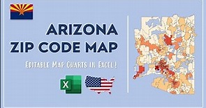 Arizona Zip Code Map in Excel - Zip Codes List and Population Map