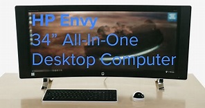 HP ENVY Black Curved All-In-One Desktop Computer 34-A010 - Overview