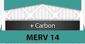 Nordic Pure 16x25x5 (15_5/8 x 24_1/8 x 4_7/8) Air Bear AC Filter Replacement MERV 14 Plus Carbon 2 Pack