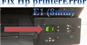 fix hp printer laserjet M125a Error E1