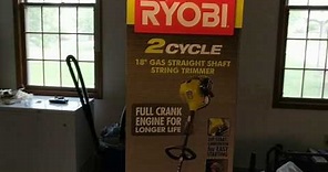 Ryobi 2-Cycle 25cc Gas Full Crank Straight Shaft String Trimmer Review and Unboxing