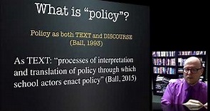 What is education policy?