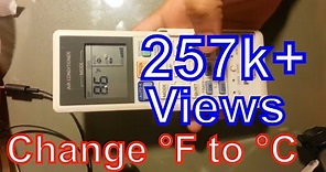 How to Change Fahrenheit to Celsius Panasonic Remote Control Air Conditioner | F to C