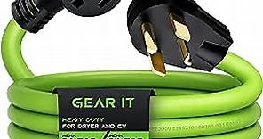 GearIT 30-Amp 4-Prong Extension Cord for Dryer and EV (10 Feet) 125/250-Volt, NEMA 14-30P to 14-30R, Electric Dryer/Tesla Model 3/S/X/Y Level 2 EV Charging Power Cable STW 10AWG/4C - 10ft