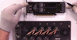 ASUS Hyper M.2 X16 PCIe 4.0 X4 Quad card Heat and Speed Test Comparison