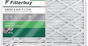 Filterbuy 16x25x4 Air Filter MERV 8 Dust Defense (3-Pack), Pleated HVAC AC Furnace Air Filters Replacement (Actual Size: 15.38 x 24.38 x 3.63 Inches)