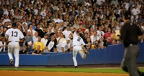 The Dive , Derek Jeter goes into the stands for an amazing catch