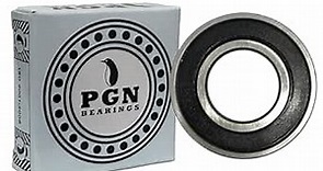 PGN (4 Pack) 6205-2RS Bearing - Lubricated Chrome Steel Sealed Ball Bearing - 25x52x15mm Bearings with Rubber Seal & High RPM Support