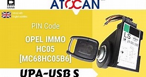 OPEL IMMO HC05 [MC68HC05B6] - Reading PIN CODE by UPA USB-S