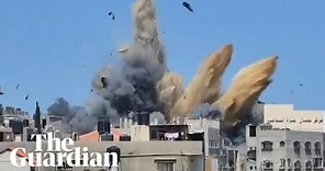 Moment Israeli airstrike hits house in northern Gaza as fighting continues