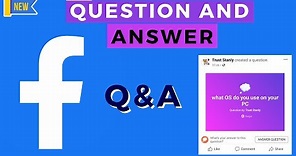 how to create a Q&A (question and Answer) on facebook personal account