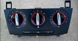 04-09 Mazda 3 Manual AC control BULB replacement
