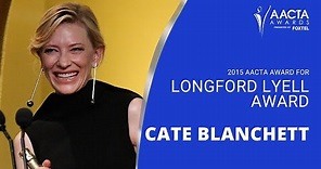 Cate Blanchett receives the AACTA Longford Lyell Award