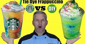 Trying The New Starbucks Tie Dye Frappuccino | How to Make Tie Dye Frappuccino