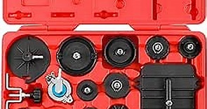 ARES 18007-12-Piece Master Cylinder Bleeder Kit - Cylinder Adapters Work on Most Current Master Cylinder Reservoirs - for Brake Fluid Bleeding