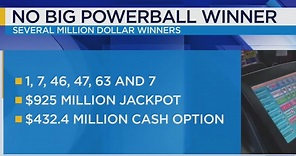 Powerball jackpot climbs again, hits $925 million