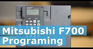How to program the Mitsubishi F700 series VFD (F720, F740)