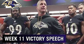 John Harbaugh GOOD! - Locker Room Victory Speech | Baltimore Ravens