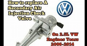 easy and fast way to replace secondary air check valve on a 2.5L VW engine MODELS 06-2014