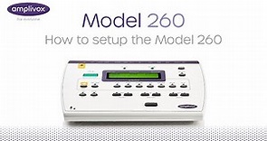 Model 260 | How to setup the Model 260 diagnostic audiometer