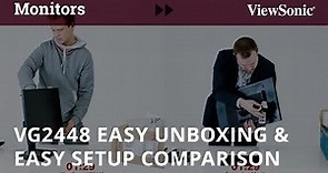 VG2448 Easy Unboxing and Easy Setup Comparison
