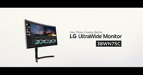 LG UltraWide™ | 38WN75C - The Curved UltraWide QHD+ (3840x1600) IPS HDR Monitor | LG