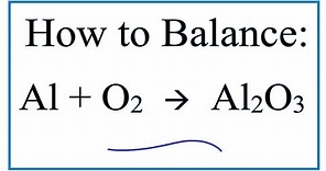How to Balance: Al + O2 = Al2O3