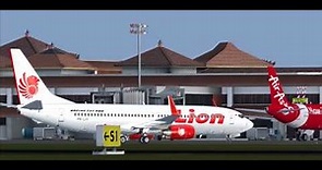 FSX Lion Air B737-800 Landing at Bali