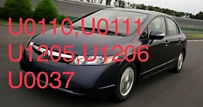 2006-2011 Honda Civic Hybrid 1.3 Stall no power. Fault codes U0110,U0111,U1205,U1206,U0037 Fixed.